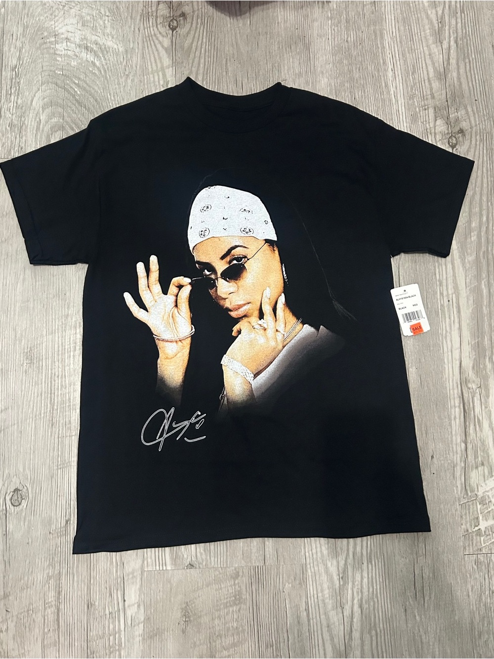 Black Graphic Bandana Portrait Tee - Unbranded